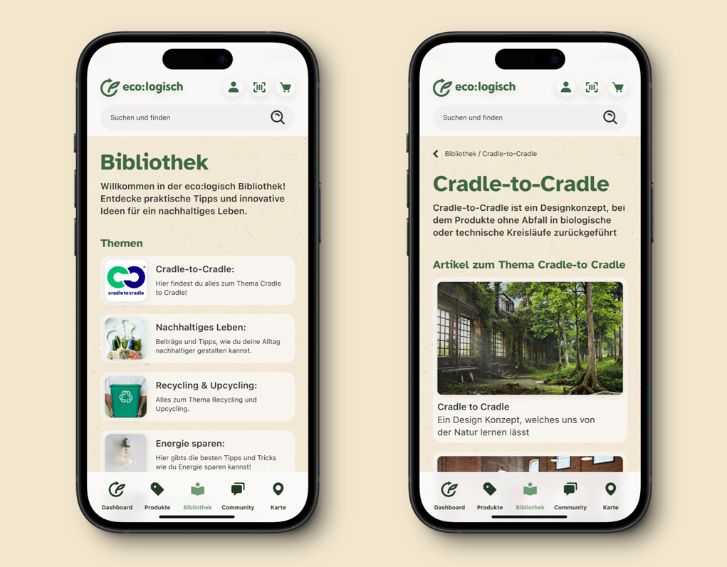Library page & posts screen